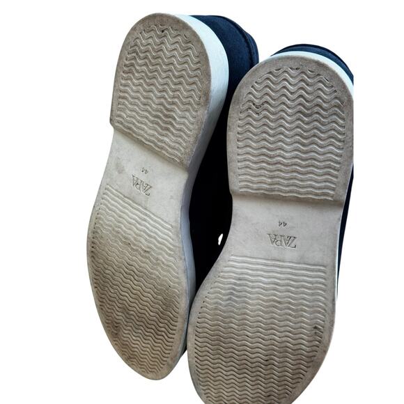 Zara Men\'s Navy Blue Suede Slip-on Loafers Casual Shoes Size EU 44 US 11